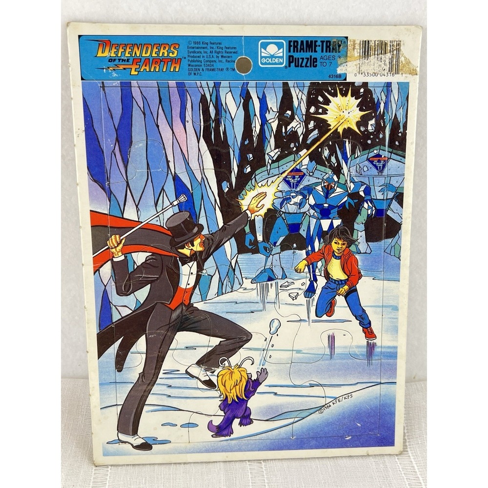 Vintage 1986 Defenders of the Earth Golden Frame Tray Puzzle 4316B NOS USA